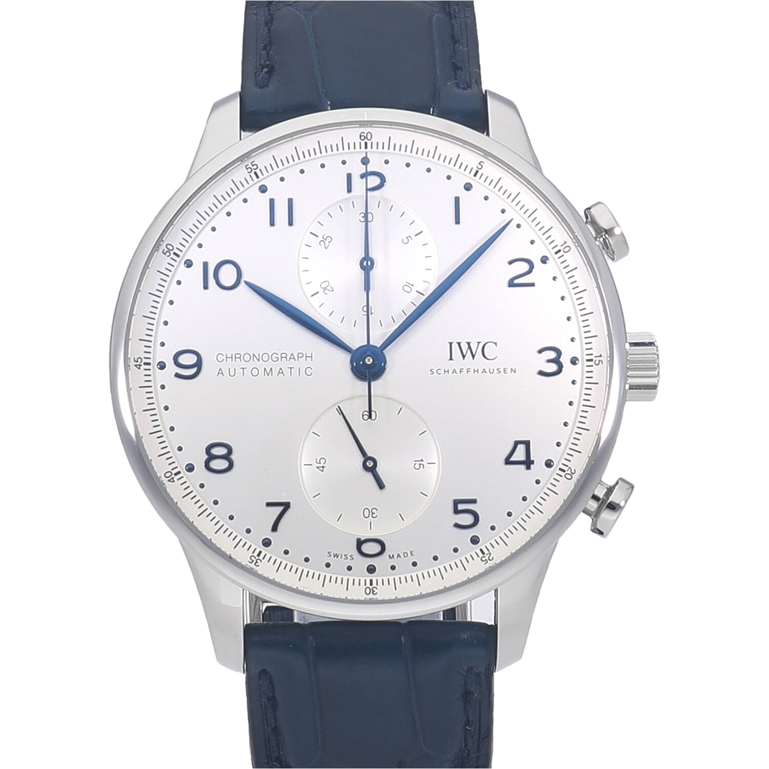 IWC/ポルトギーゼ クロノグラフ シルバー 青針 IW371605